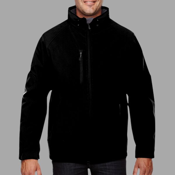 Men's Glacier Insulated Three-Layer Fleece Bonded Soft Shell Jacket with Detachable Hood Thumbnail
