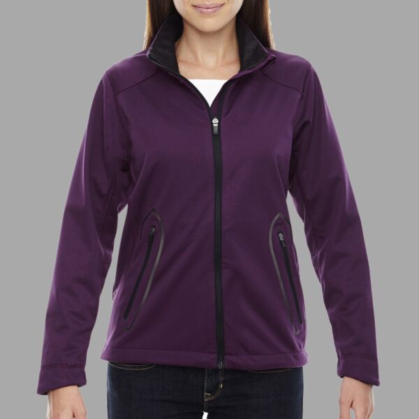 North End Ladies' Splice Three-Layer Light Bonded Soft Shell Jacket Thumbnail